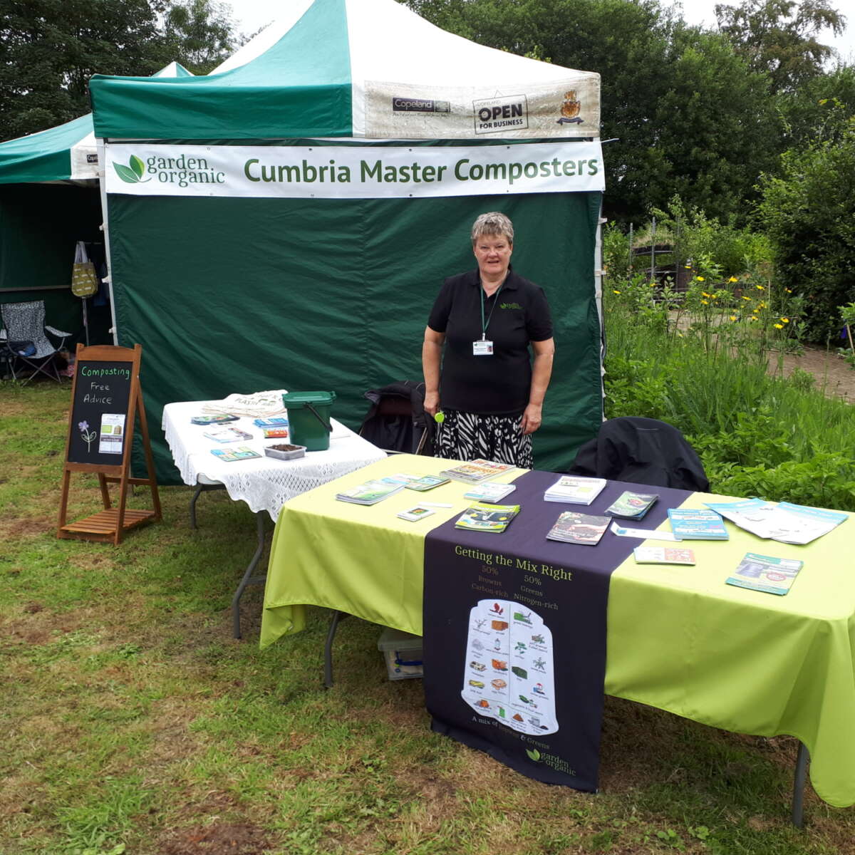 Master Composters stand at event