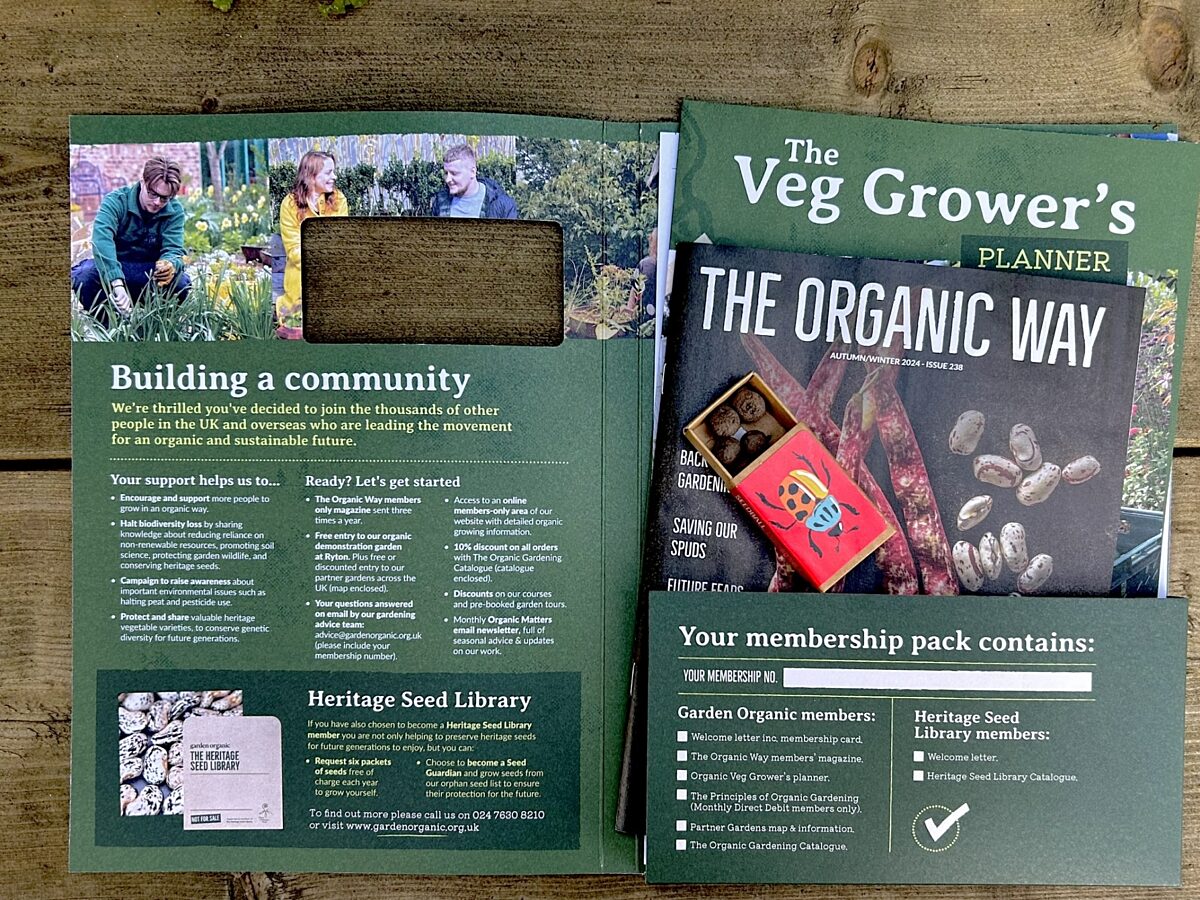 Garden Organic Membership pack