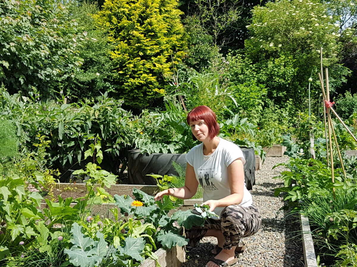 Kim Stoddart pictured in her garden