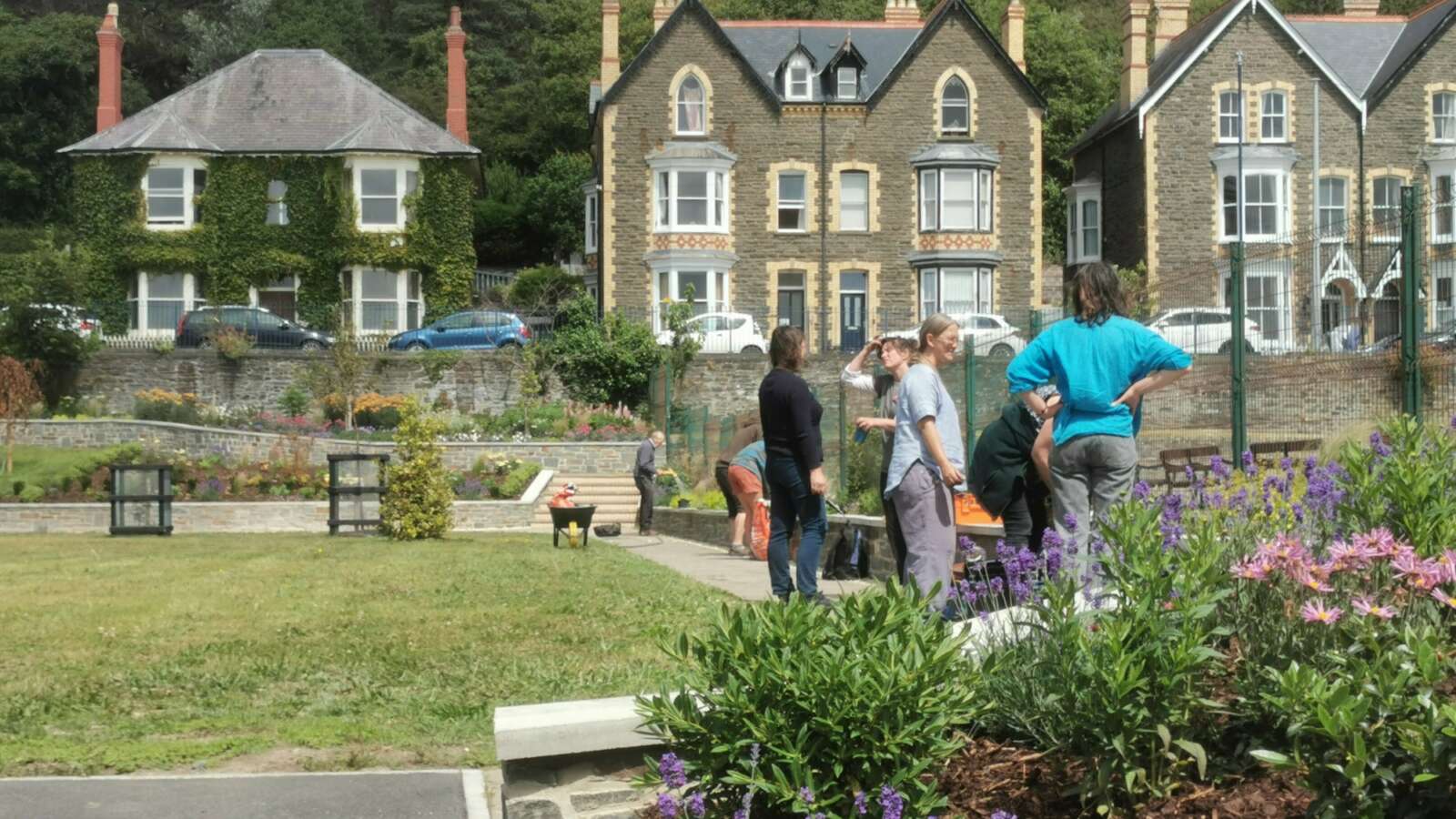 Master Gardeners working at North Road in Mid Wales