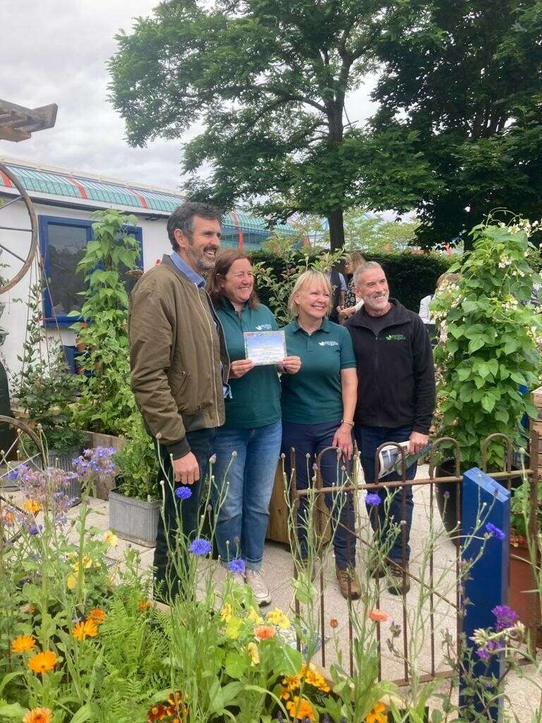 Team with Adam getting Gardener's World medal